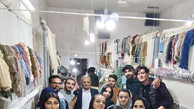 بازدید دانشجویان رشته فرش از شرکت ریسندگی، بافندگی و نساجی و شرکت سهامی فرش کاشان 