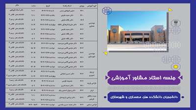 جلسه استاد مشاور آموزشی 
